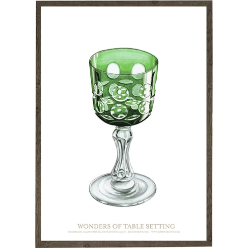 Glassware clear and green - ART PRINT - CHOOSE SIZE