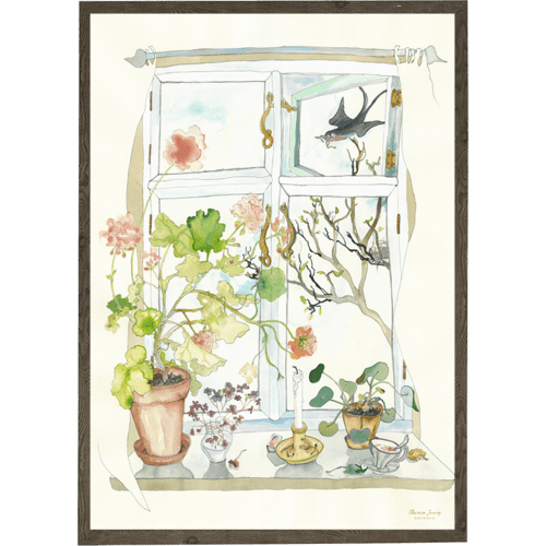 Swallow in window - ART PRINT - CHOOSE SIZE