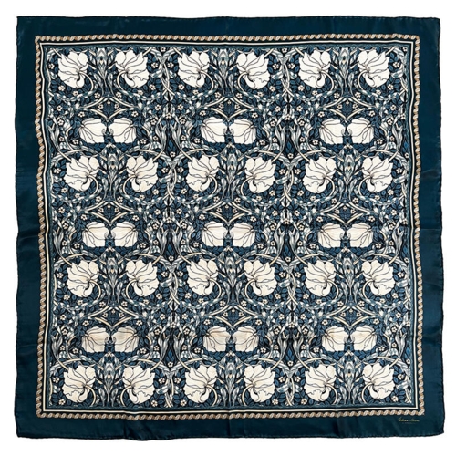 SILK SCARF - Morris Pimpernel blue - 90 cm