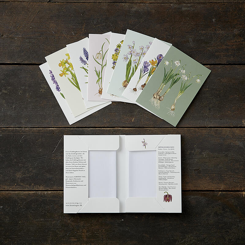 SPRING FLOWERS - 8 Cards (German)