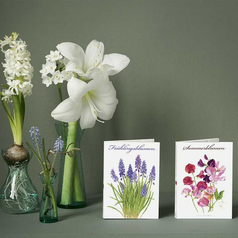 SPRING FLOWERS - 8 Cards (German)