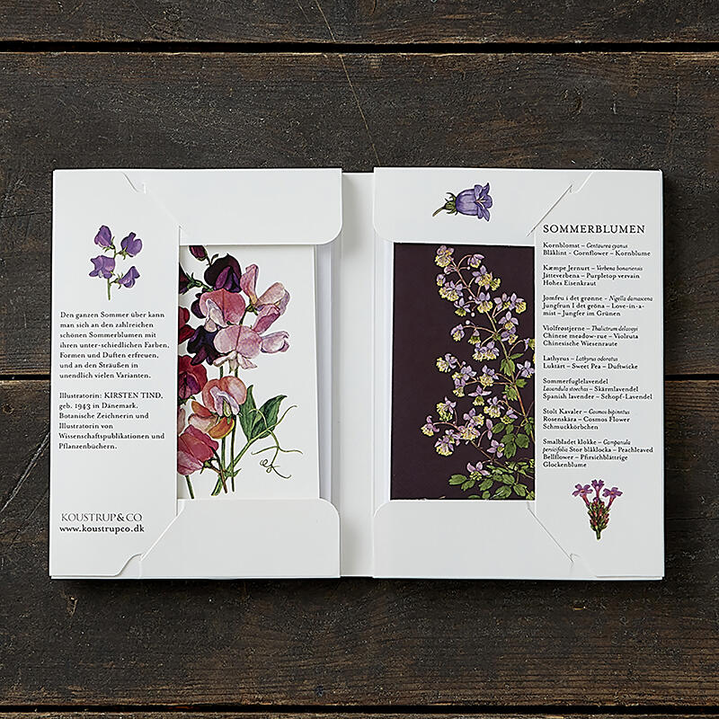 SUMMER FLOWERS - 8 cards (German)