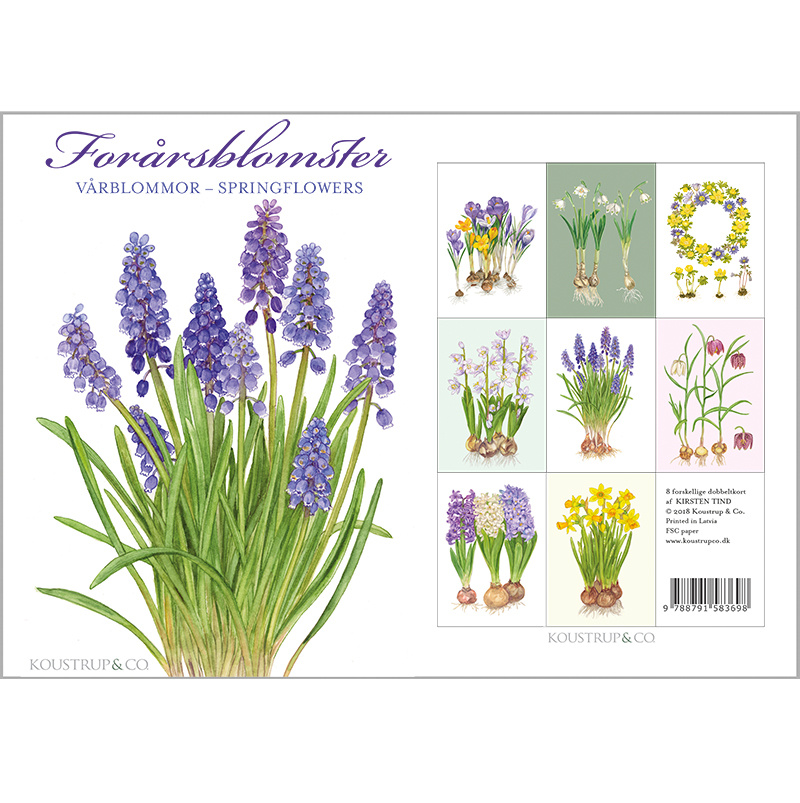 SPRING FLOWERS - 8 CARDS