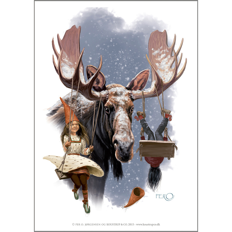 ART PRINT A4 - Playful Moose