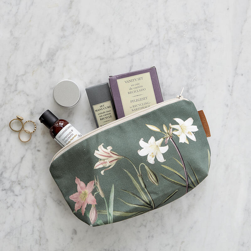 Cosmetic bag - Amaryllis (with base)