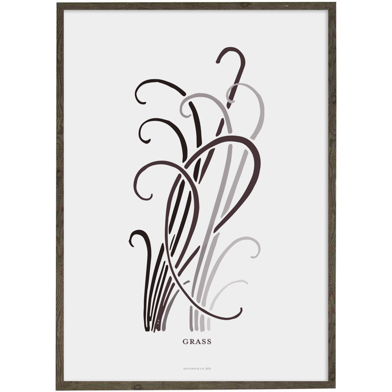 Grass (gray) - ART PRINT - CHOOSE SIZE