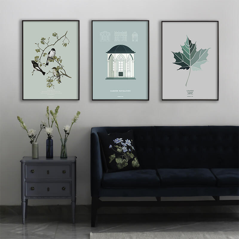 Spidsløn Leaf (petrol) - ART PRINT - CHOOSE SIZE