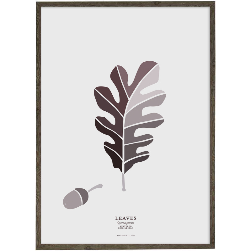 Winter Oak Leaf (gray) – ART PRINT - CHOOSE SIZE