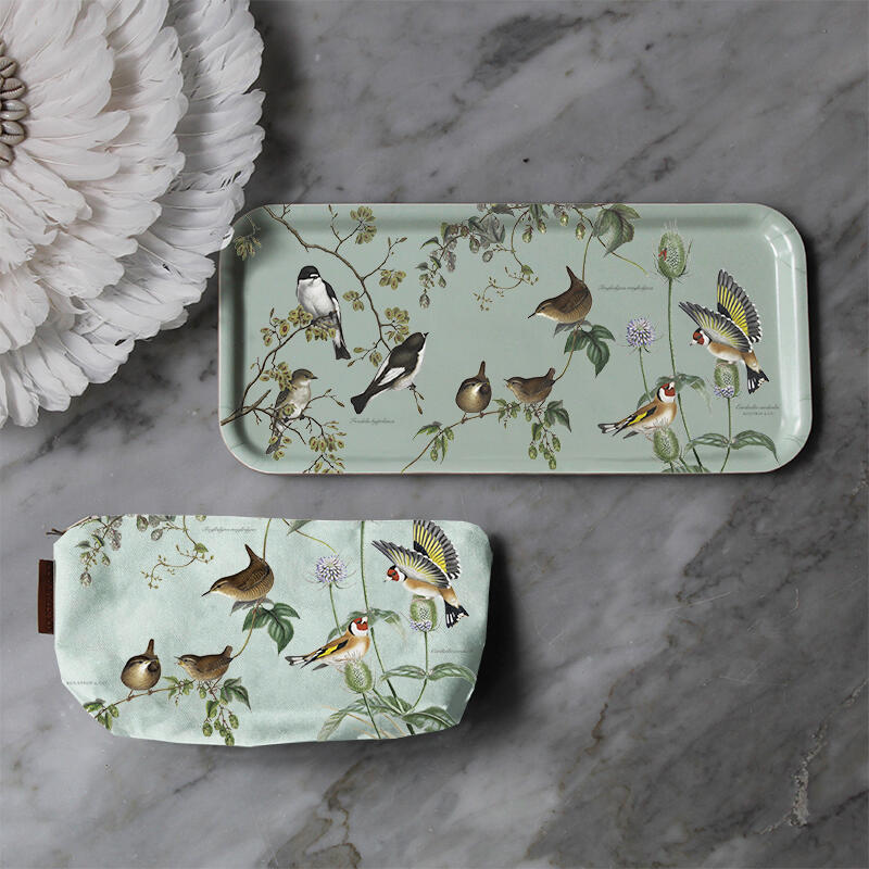COSMETIC BAG - Garden Birds (with base) - SOLD OUT