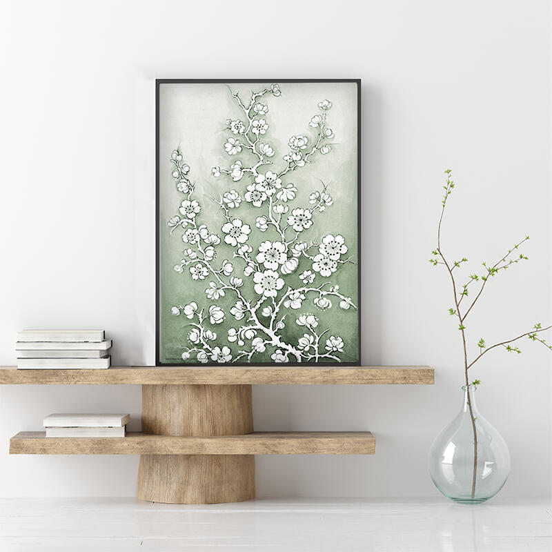 Cherry Blossom Green - ART PRINT - CHOOSE SIZE