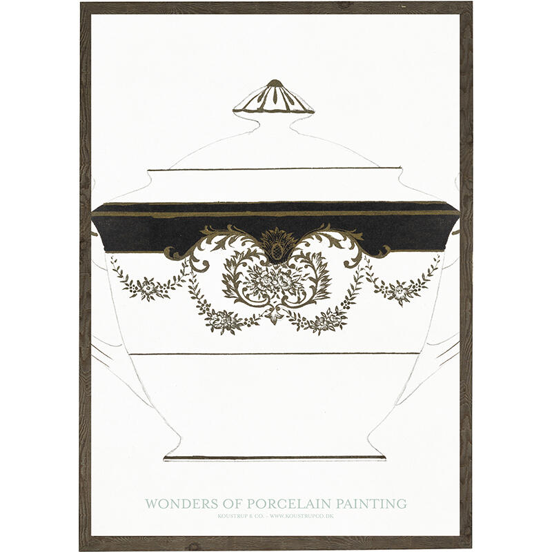 Porcelain painting gold - Art print - Choose size