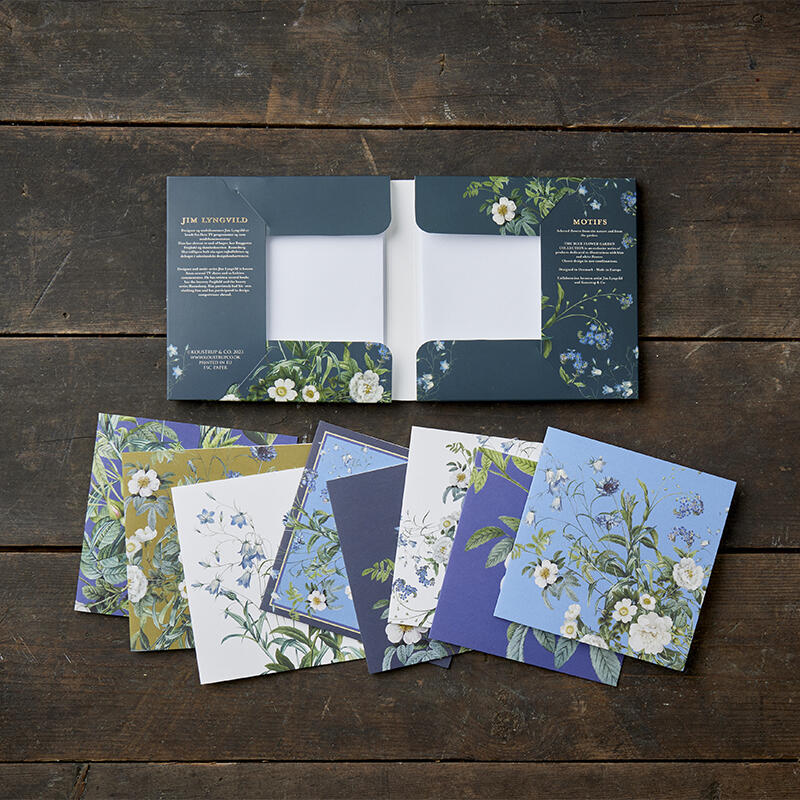 BLUE FLOWER GARDEN - Square card set 