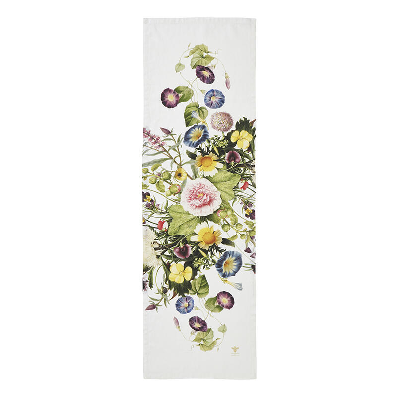 Linen Table Runner - Flower Garden