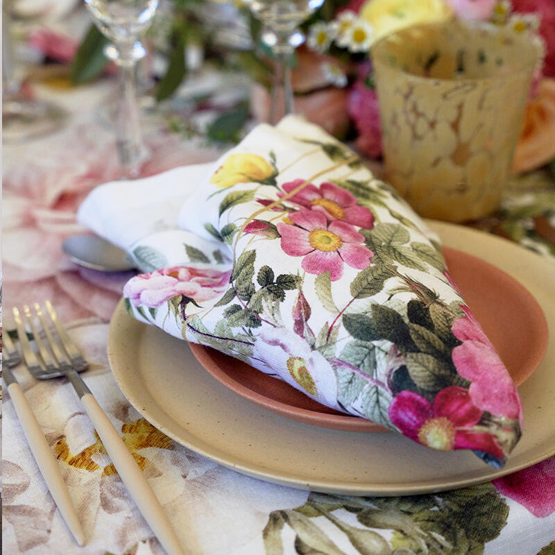 CLOTH NAPKIN - Rose Flower Garden JL