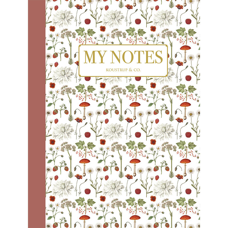 Notebook - Red Floral Pattern