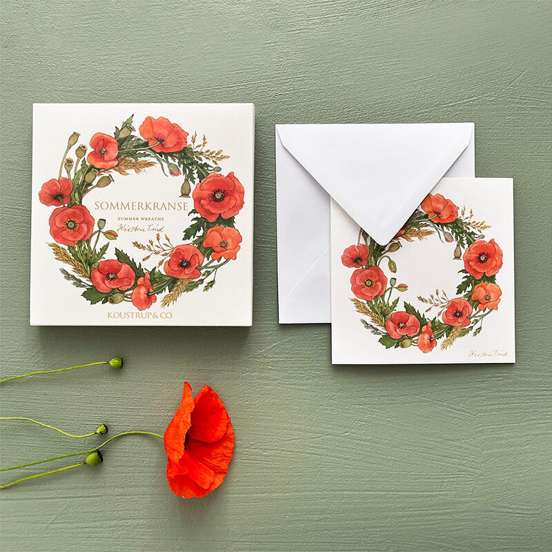 SUMMER WREATHS - Square card set