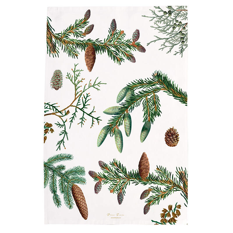 ORGANIC DISH TOWEL - Pine trees