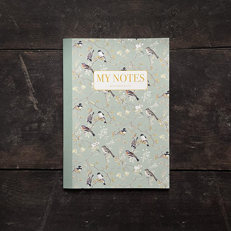 Notebook - Garden Birds pattern