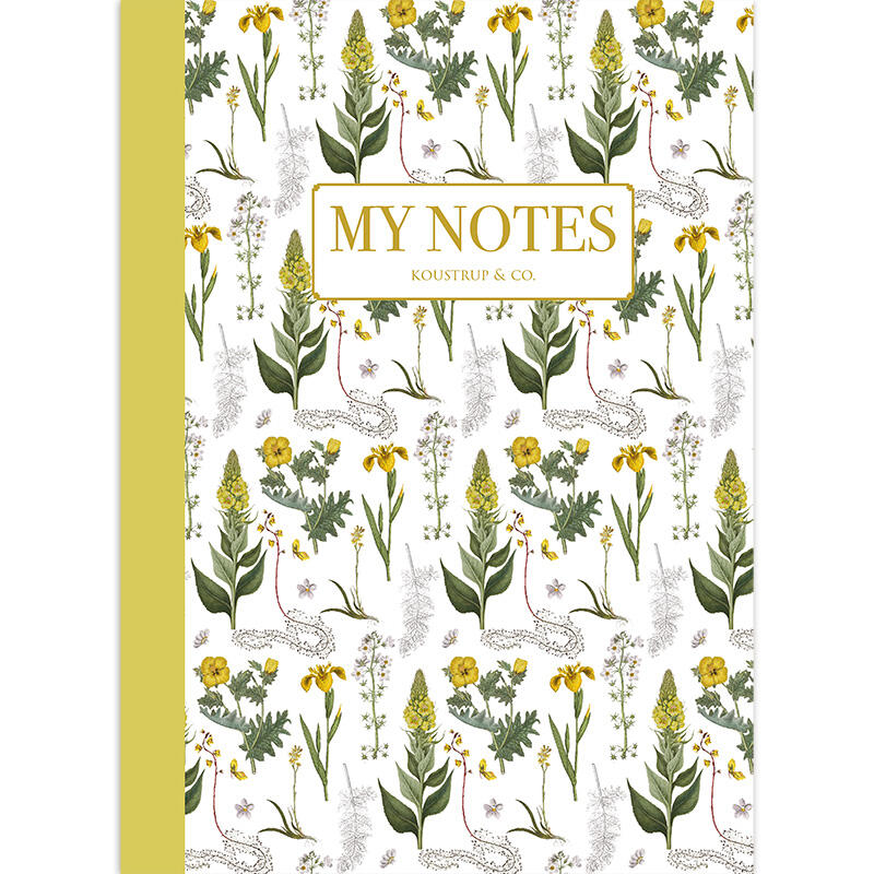 Notebook - Yellow Floral Pattern