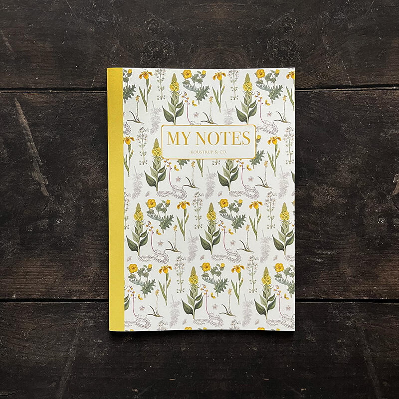 Notebook - Yellow Floral Pattern