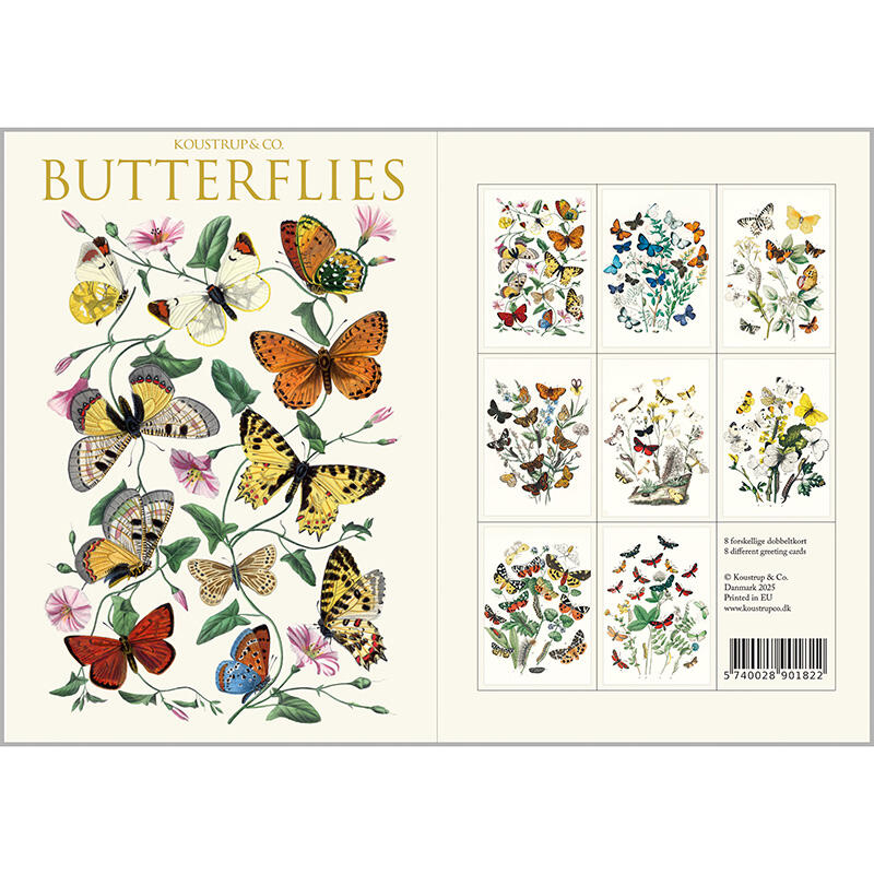 BUTTERFLIES - 8 cards