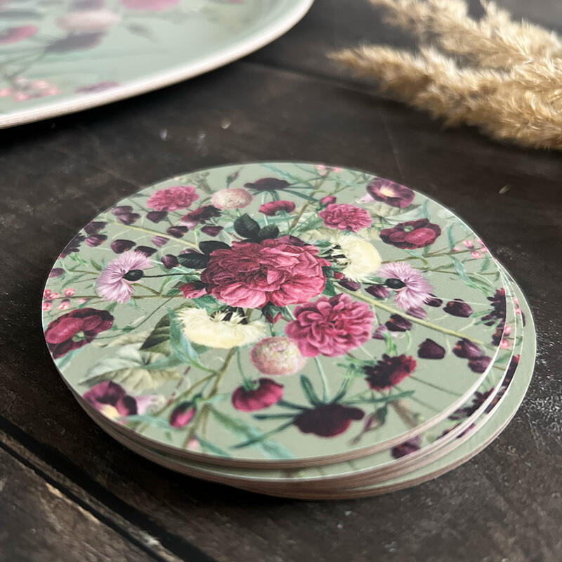 GLASS COASTER - Blossom Garden JL 4-pack - SOLD OUT
