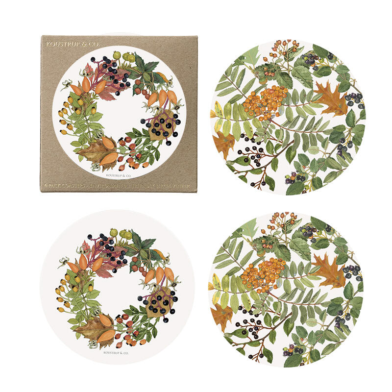 GLASS COASTER - Autumn 4-pack