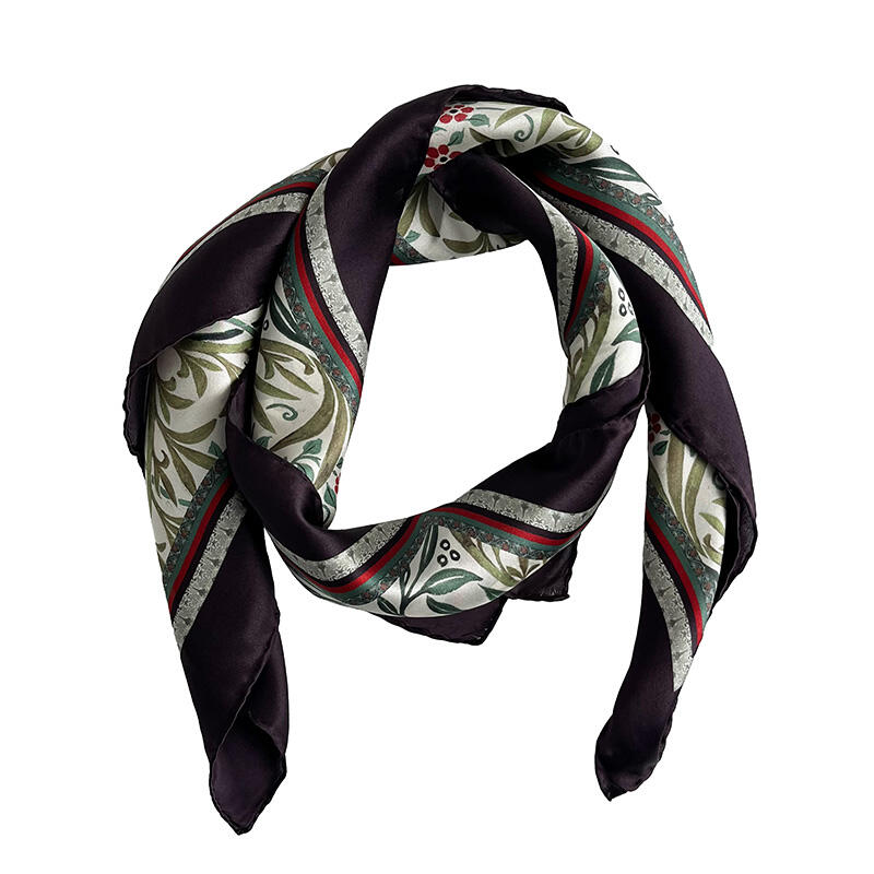 SILK SCARF - Morris Oxford red - 90 cm