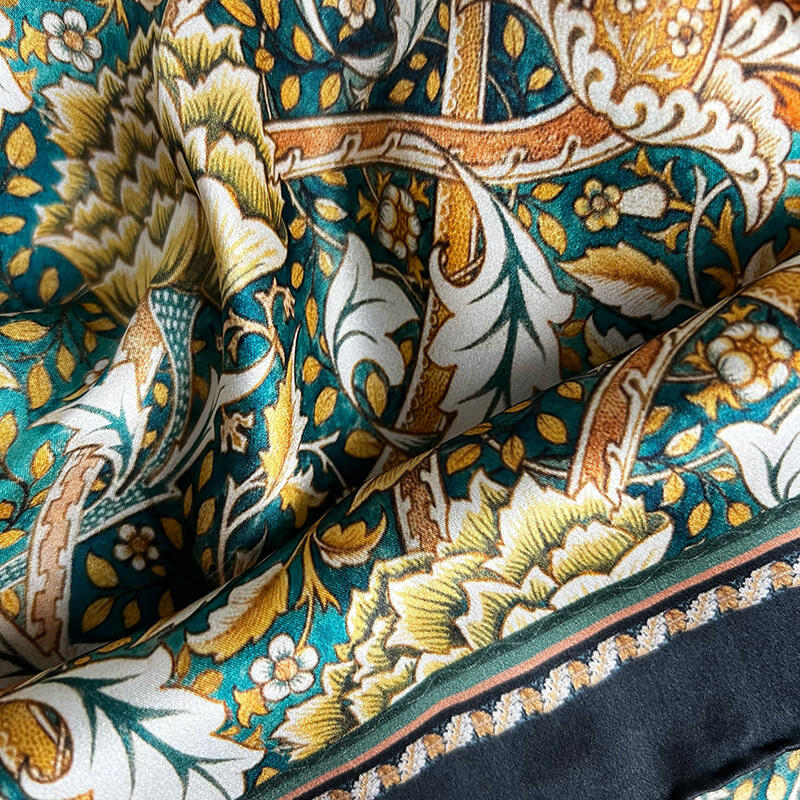SILK SCARF - Morris Windrush green - 50 cm