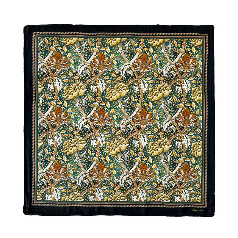 SILK SCARF - Morris Windrush green - 50 cm