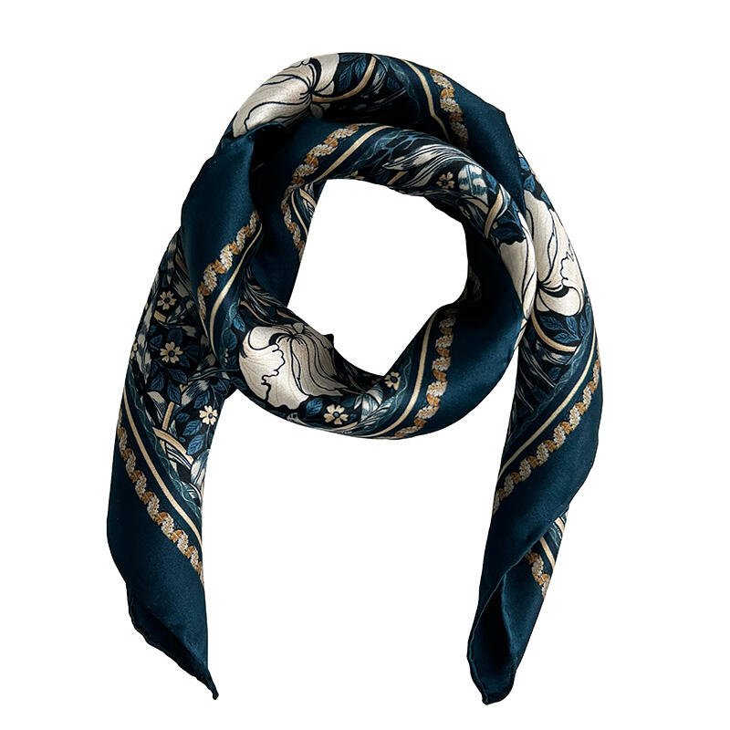 SILK SCARF - Morris Pimpernel blue - 50 cm