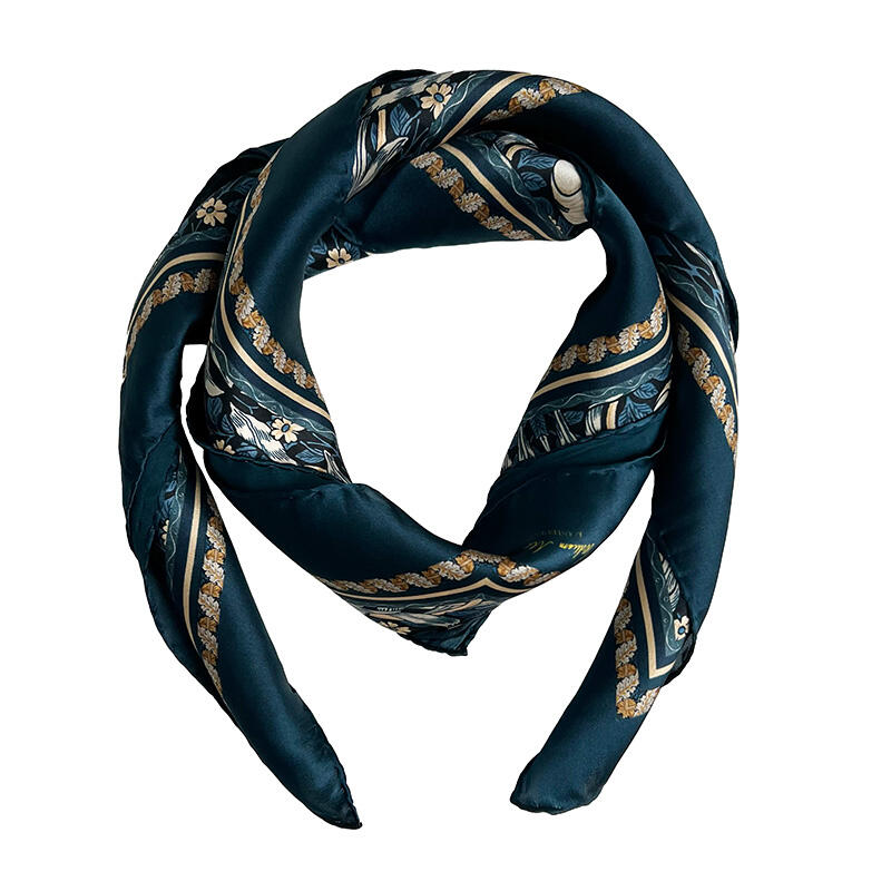 SILK SCARF - Morris Pimpernel blue - 90 cm
