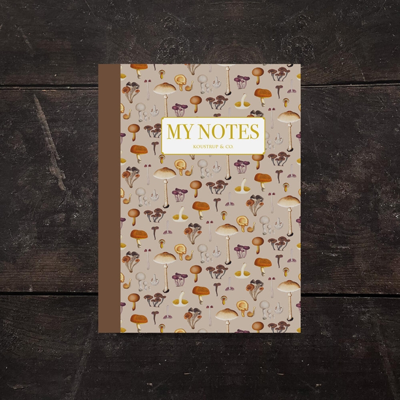 Notebooklet mushroom pattern