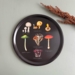 Beautiful round serving tray with mushrooms