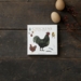 CHICKENS / HENS - Square card folder