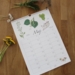 PERPETUAL CALENDAR A4 - Foraging tips in nature month by month - SOLD OUT