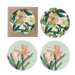 GLASS COASTER - Helleborus - 4-pack