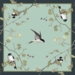 SILK SCARF - Garden birds - 50 cm