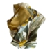 SILK SCARF - Yellow FD - 90 cm