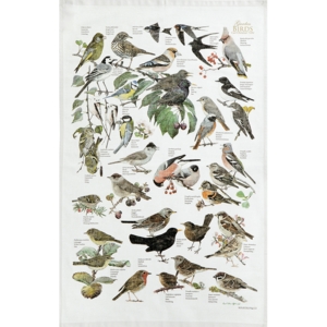 ORGANIC TEA TOWEL - Garden Birds