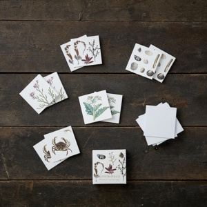 Square Mini Cards - Coastal Larder - 8.5 x 8.5 cm