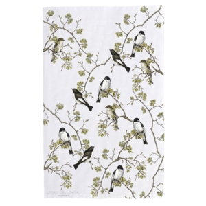 ORGANIC DISH TOWEL - Pied Flycatcher