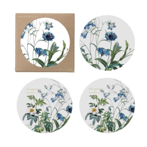 Coasters - Blue Flower Garden - Pack of 4
