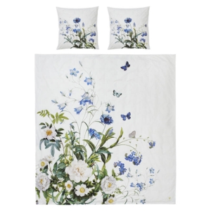 Organic Double-Duvet Bedding Set - Blue Flower garden JL 200x220 cm