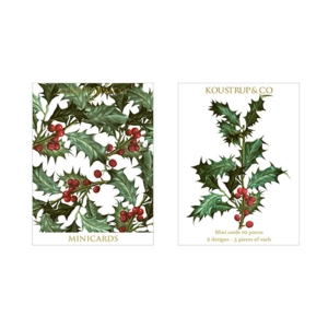 MINI CHRISTMAS CARDS - Holly