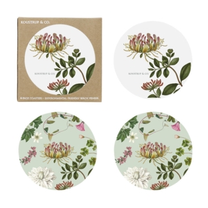 Glass coaster - The Flora Danica Atlas - 4-pack