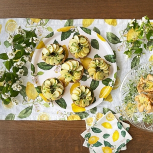 Linen Table Runner - Lemon