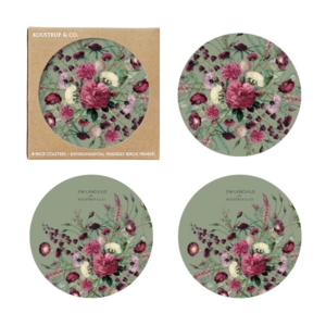 GLASS COASTER - Blossom Garden JL 4-pack - SOLD OUT