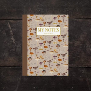 Notebooklet mushroom pattern